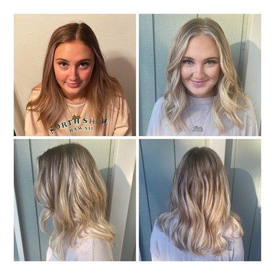 From dull to brilliant with this blonde balayage