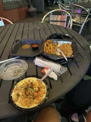 Shrimp Bowl Fried Fish, Fries, & Okra