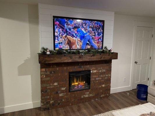 New electric fireplace build out