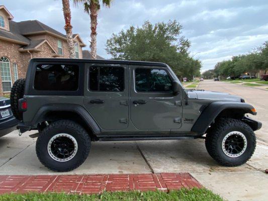 My Jeep with new wheels & tires.