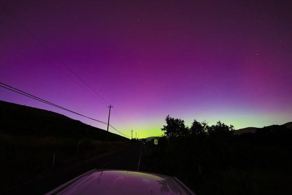 G4 storm brought the northern lights to Mitchell Canyon