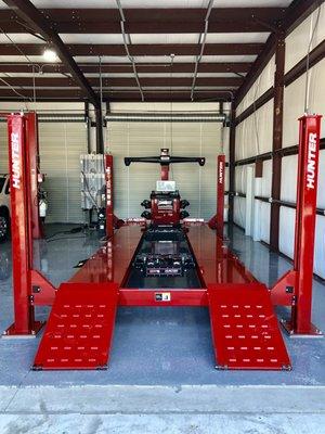 New Wheel Alignment Machine.