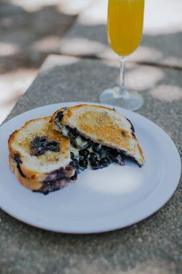 Brie and Blueberry melt for brunch, served Sundays 10am-2pm