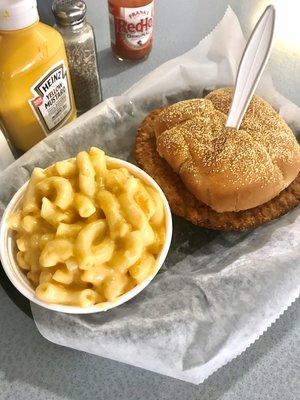 Pork tenderloin with Mac and Cheese