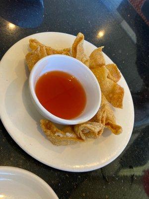 Crab Rangoons as a starter!