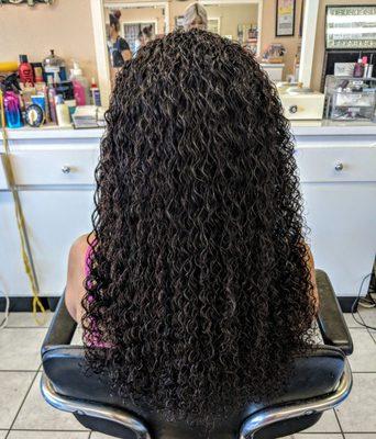 Small blue rod perm