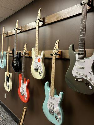 Showroom with Gopherwood Electirc guitars