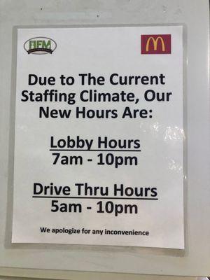 The actual working hours for McDonald's on 600 E Main St, Benson, NC 27504 2