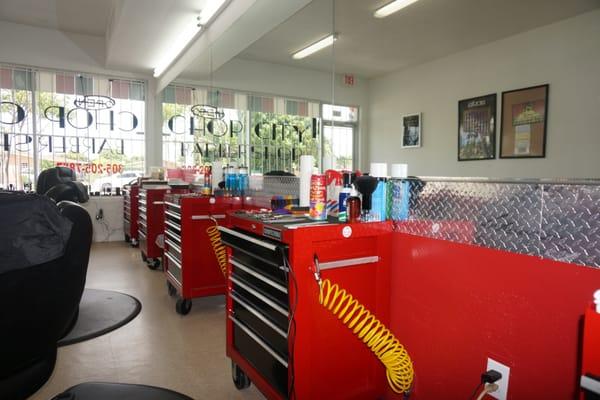 Barbers work stations