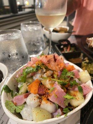 Shrimp and tuna ceviche