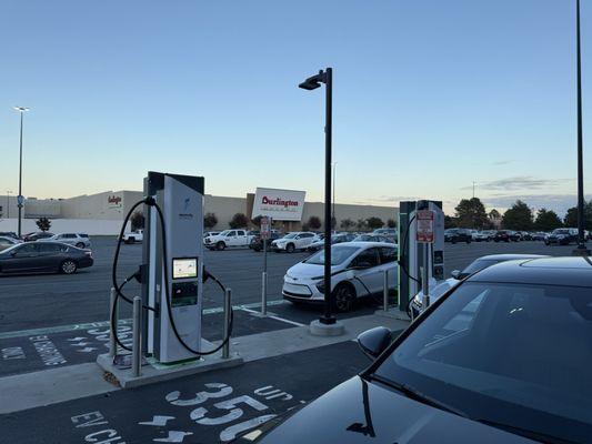 Two four car charging stations