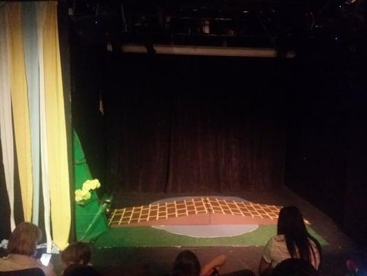 The stage for The Three Billy Goats Gruff.