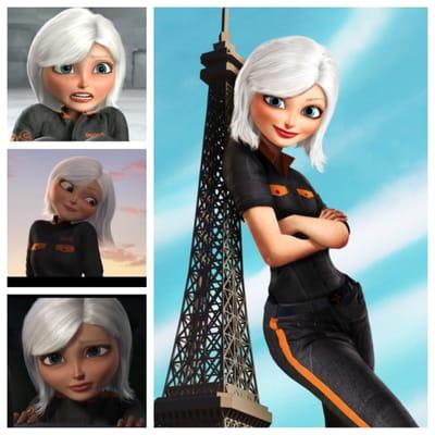 One of my greatest joys was creating this haircut for the character Susan in Dreamworks animated movie "Monsters vs Aliens"