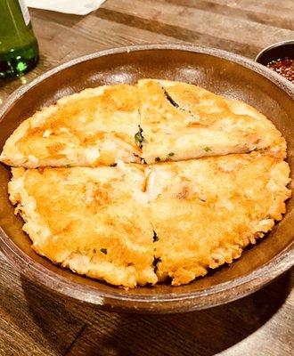 Scallion and shrimp Haemul Pajeon