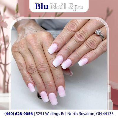 From soft blush to crisp white, your ombre nails are a dream come true.