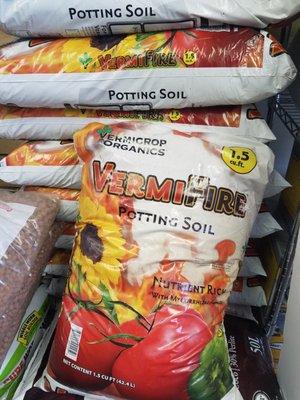 We carry several premium amended potting soils in stock every day!