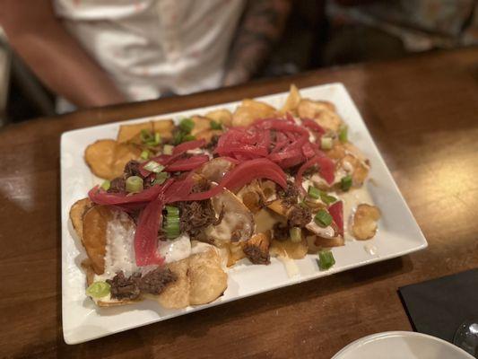 Braised Short Rib & Beer Cheese ' Nachos '