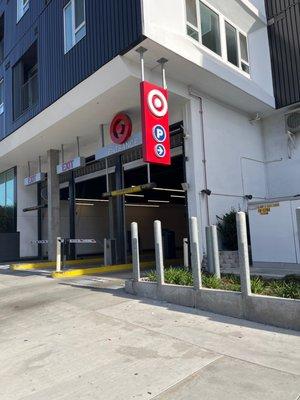 This is the entrance to the parking structure directly under the store.