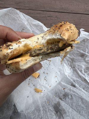 Vegan bagel sandwich