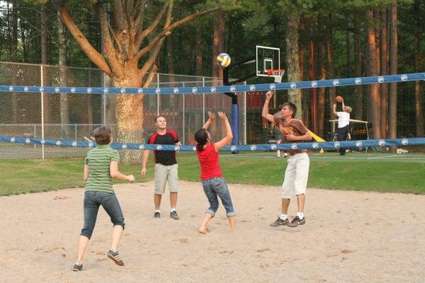 Volleyball/basketball/tennis courts and full playground