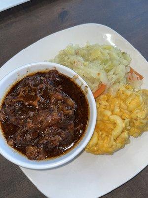 Oxtails, cabbage, Mac and cheese