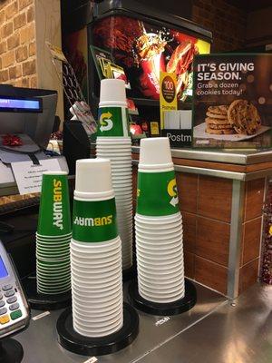 Subway cups