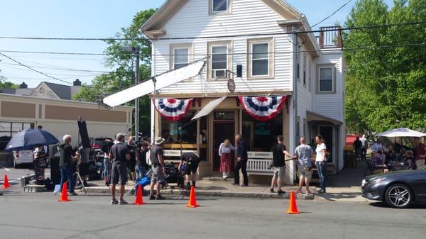 German Film crew filming , using Vidalia in a scene .