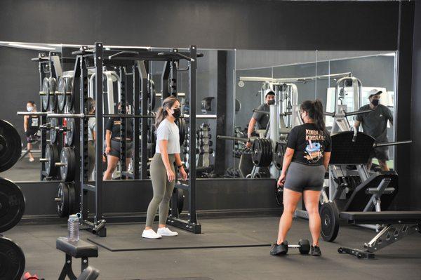 Racks and leg press