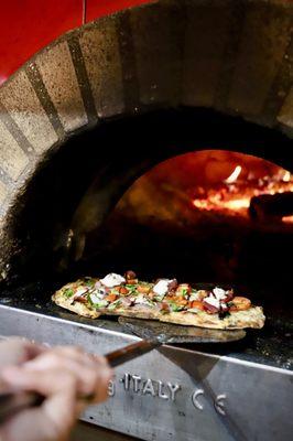 El Nando Pizza fresh out the wood fired oven