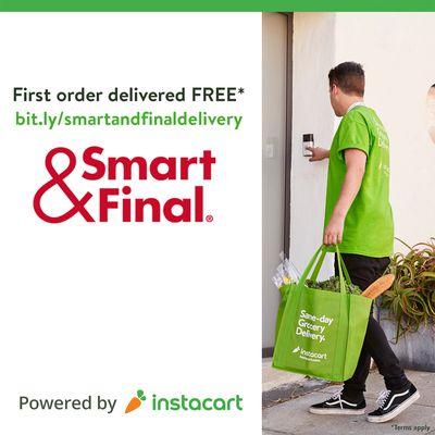 Free delivery on your first order* in as little as 1 hour. Visit the link provided on the image to redeem your Free delivery.