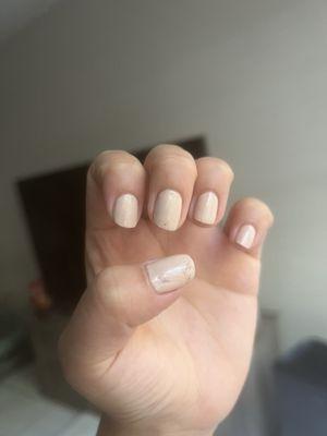 rushed manicure nails