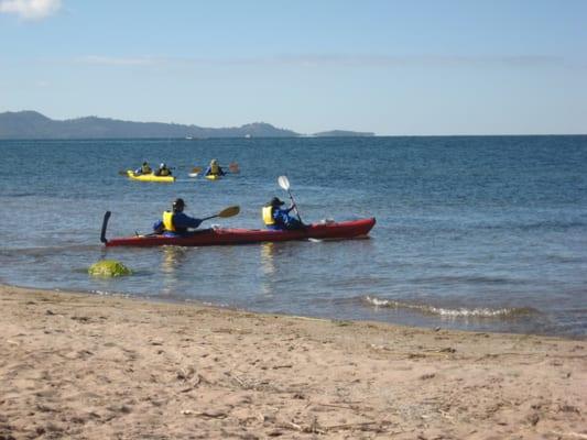 Kayaking on Lake Titicaca in Peru