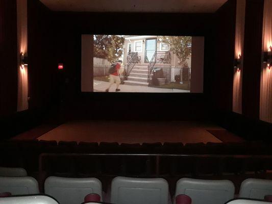 View from sweet spot. FYI...this was taken during previews with empty theatre.