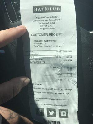 Receipt of refund