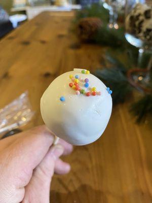 Holiday cookie dough pop