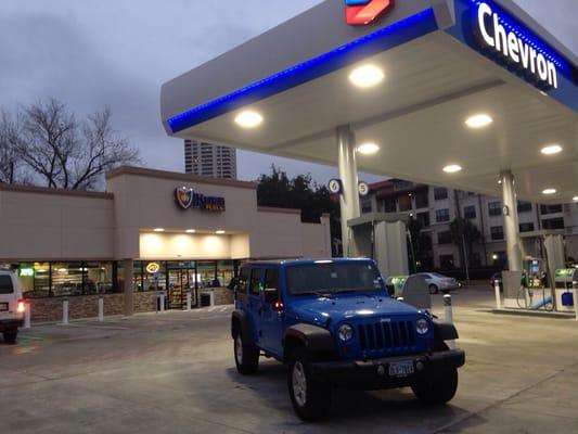 My jeeps first gas at the neighborhood chevron.