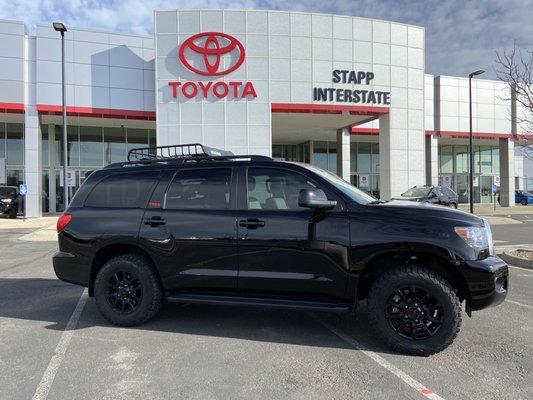 Sequoia in front of Stapp Interstate Toyota