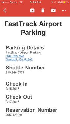 Parking agent said this was not valid confirmation to park there even though it was prepaid. What a scam.