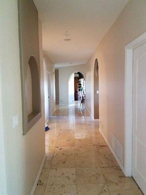 Hallway ceilings walls and trim