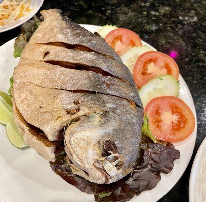 Fried pompano