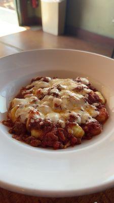 Gnocchi with meat sauce