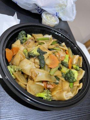 Vegan Pad See Ew with veggies (no protein) - it was yummy!