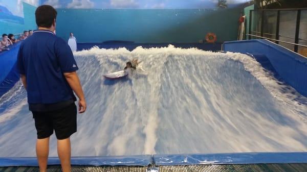 Wipeout in the wave pool