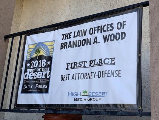 2018 Best of the Desert First Place Best Defense Attorney!