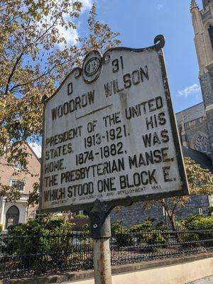 Woodrow Wilson Historical Marker, Wilmington