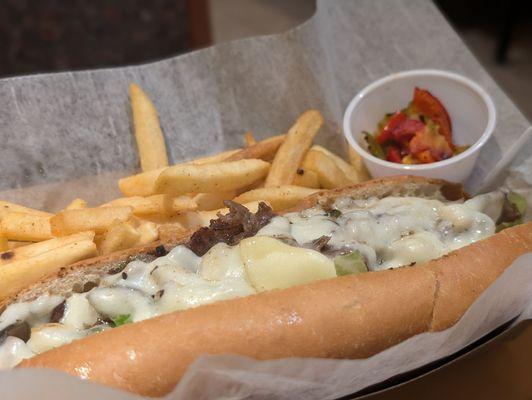 Philly cheesesteak sub