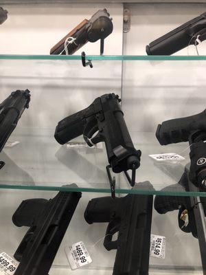 Excellent selection of firearms in stock