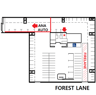 Here is location in the lot