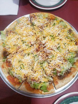 Taco Pizza, very tasty!