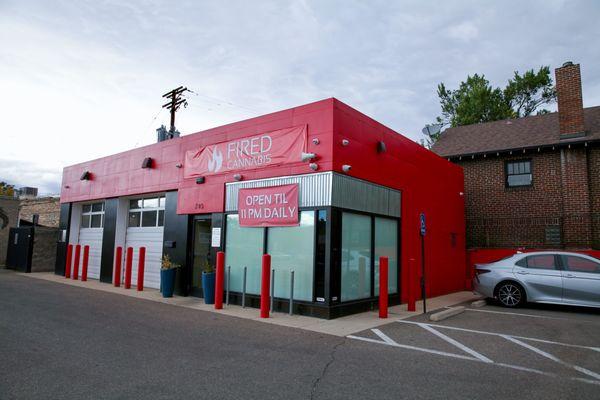 Fired Cannabis Dispensary 6th Ave Denver exterior